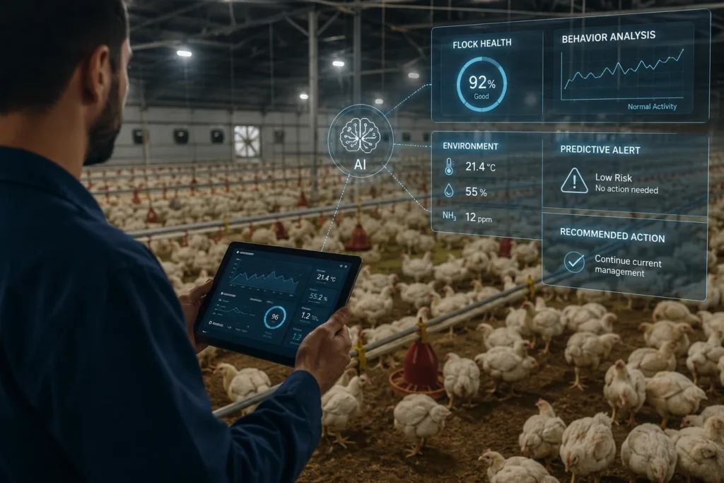 Machine perception and computer vision for poultry flock observation